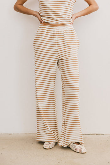 Zia Striped Bottoms in Sand - FINAL SALE