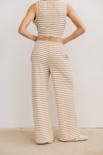 Zia Striped Bottoms in Sand - FINAL SALE