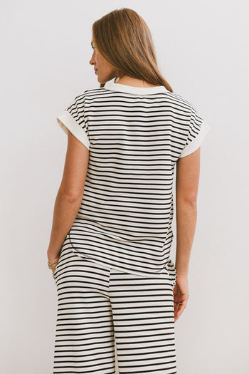 Zia Striped Top in Black - FINAL SALE