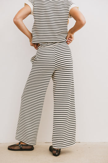 Zia Striped Bottoms in Black