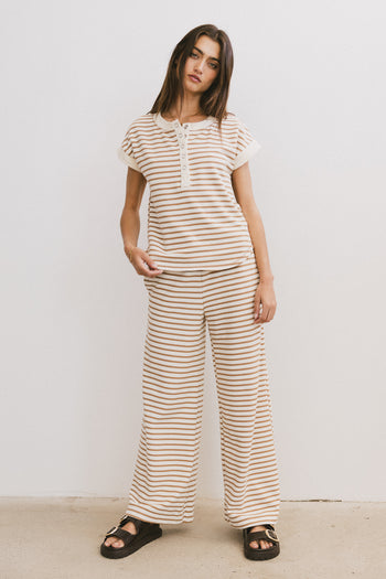 Zia Striped Bottoms in Sand - FINAL SALE
