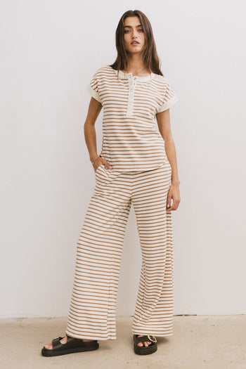 Zia Striped Top in Sand - FINAL SALE