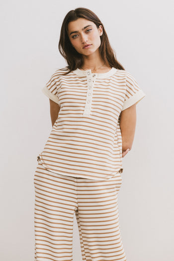Zia Striped Top in Sand - FINAL SALE