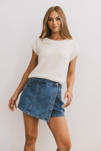 Rhia Denim Mini Skort - FINAL SALE