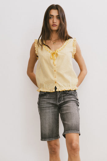 Calvin Gingham Tank in Yellow