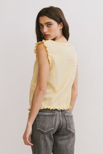 GINGHAM TANK IN YELLOW
