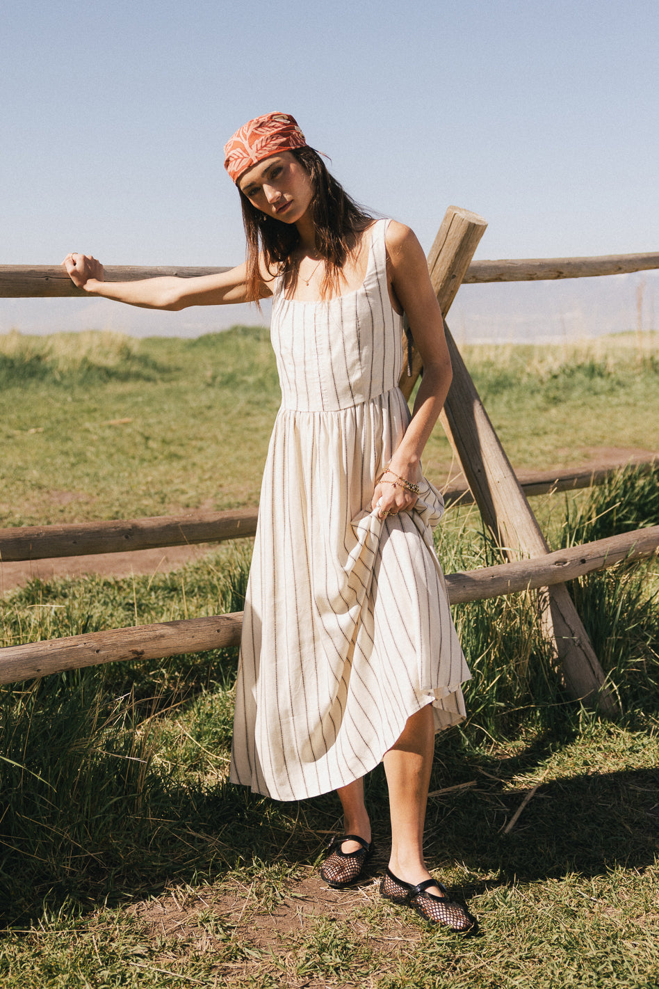 bohme lia floral midi dress Lia Floral Midi Dress in Sage