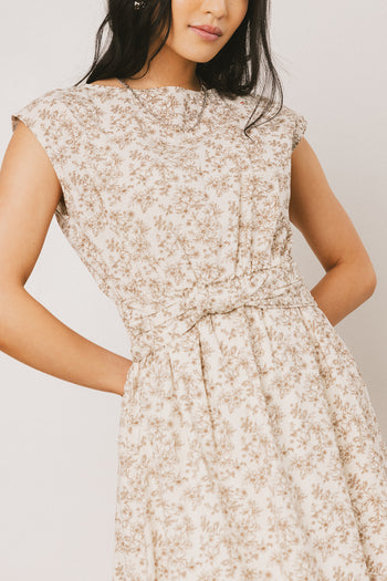 Floral Maxi Dress in Brown