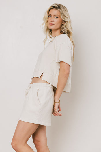 Knit Shorts in Cream