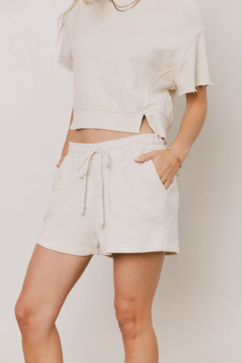 Knit Shorts in Cream
