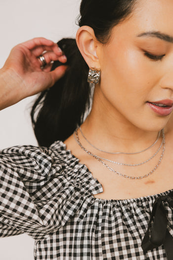 Sylvia Hoop Earrings in Silver