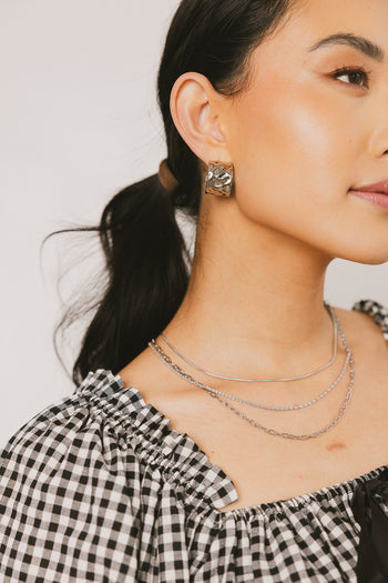 Sylvia Hoop Earrings in Silver