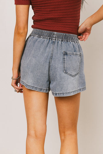 Raven Shorts in Medium Wash - FINAL SALE