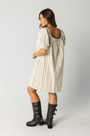 short sleeve striped dress