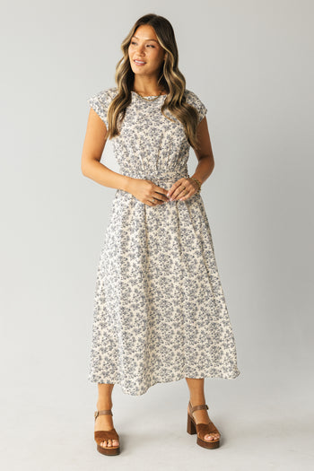 Heather Floral Maxi Dress in Blue - FINAL SALE