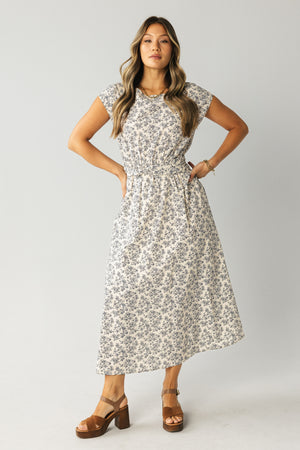 Heather Floral Maxi Dress in Blue - FINAL SALE