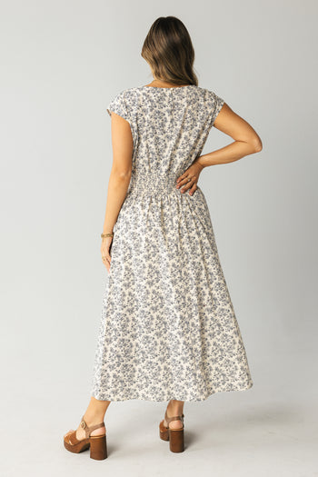 Heather Floral Maxi Dress in Blue - FINAL SALE