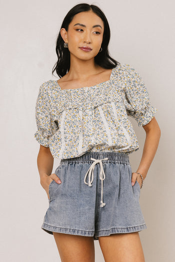 Raven Shorts in Medium Wash - FINAL SALE