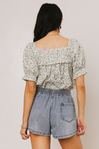 Raven Shorts in Medium Wash - FINAL SALE