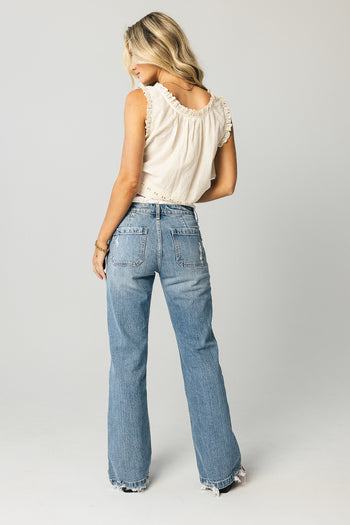 Embroidered Blouse in Ivory