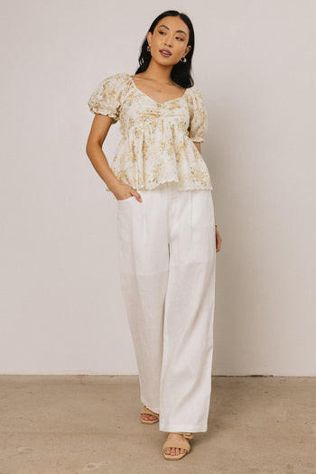 Tanya Linen Wide-Leg Pants - FINAL SALE