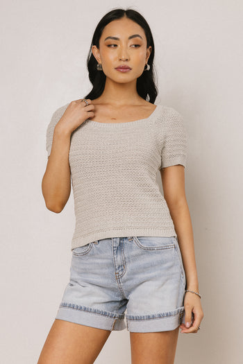 Lewis Knit Sweater in Grey - FINAL SALE