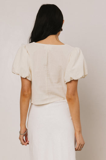 SHORT PUFF SLEEVE WOMENS BLOUSE