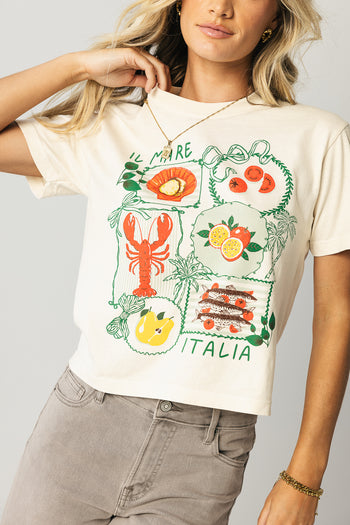cropped graphic tee
