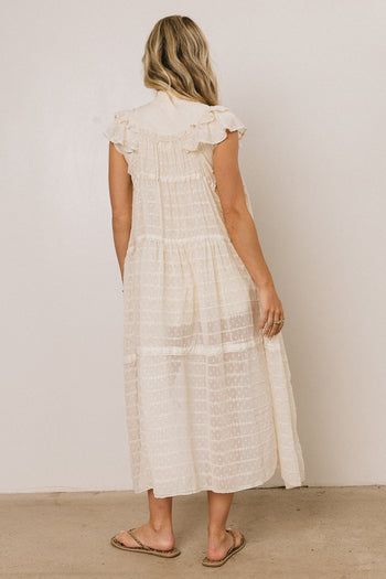 Mona Embroidered Kimono in Natural - FINAL SALE