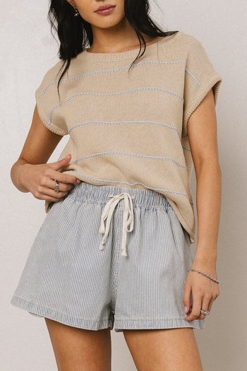 Raven Shorts in Denim Stripe - FINAL SALE