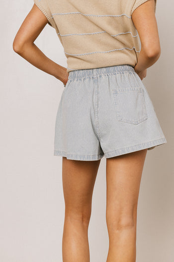 Raven Shorts in Denim Stripe - FINAL SALE