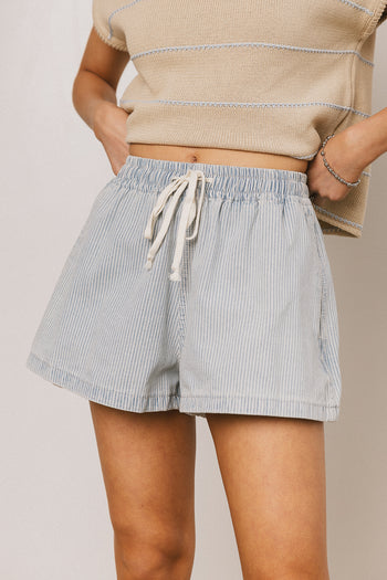 Raven Shorts in Denim Stripe - FINAL SALE