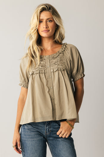 LINED FLOWY BLOUSE