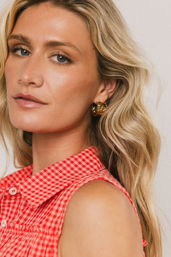 Sylvia Hoop Earrings in Gold