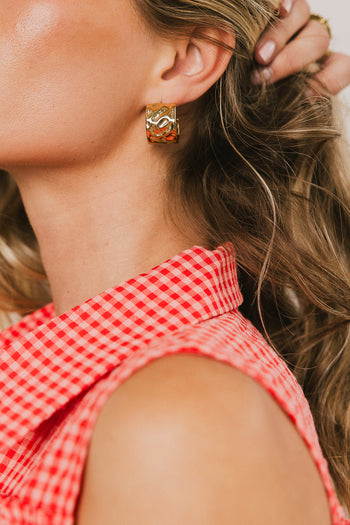 Sylvia Hoop Earrings in Gold