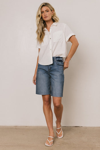 Nash Button Up in White - FINAL SALE