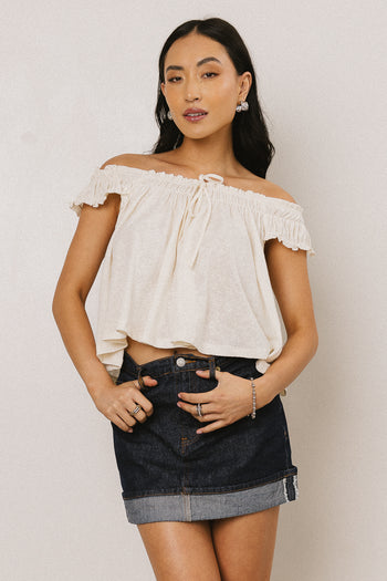 Casey Relaxed Top in Cream - FINAL SALE