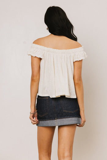 Casey Relaxed Top in Cream - FINAL SALE