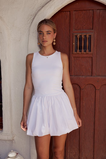 BUBBLE DRESS IN WHITE
