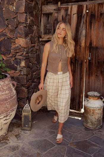  Plaid Maxi Skirt
