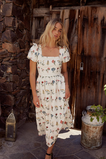 Jayce Embroidered Floral Maxi Dress - FINAL SALE