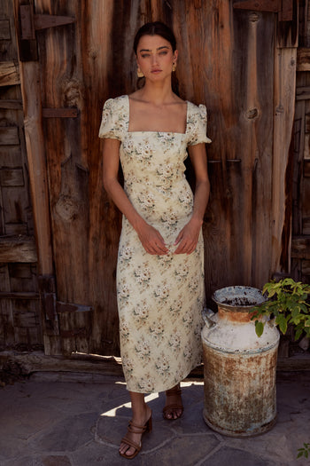 SHORT PUFF SLEEVE MAXI