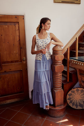 Apollo Knit Tank Top in Cream