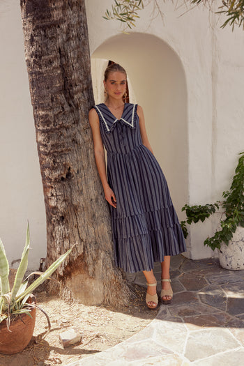 NAVY STRIPED DRESS