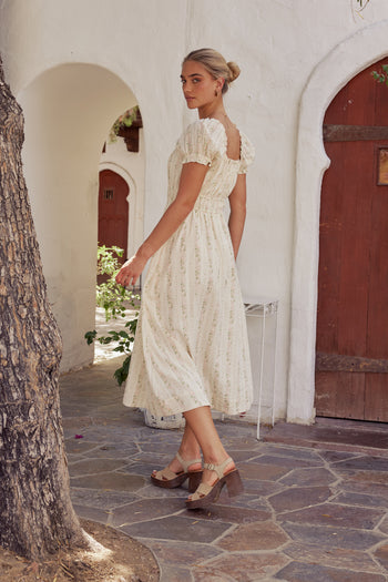 RUFFLE SQUARE NECKLINE