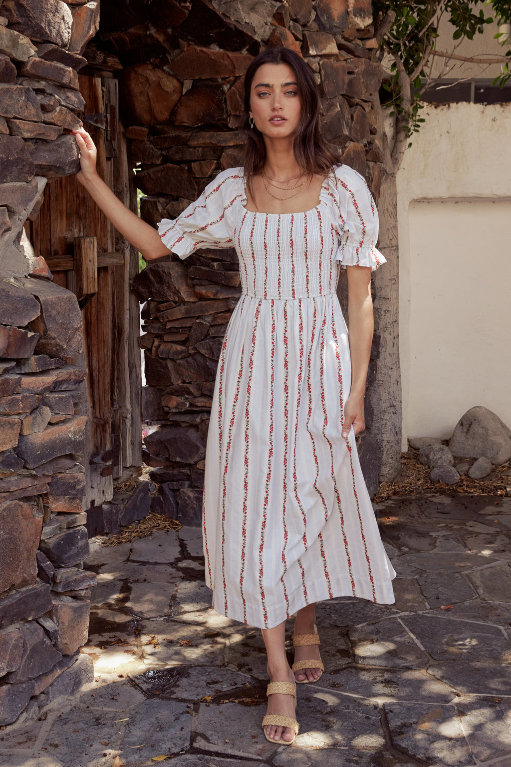 Effie Embroidered Midi Dress - FINAL SALE Effie Embroidered Midi Dress - FINAL SALE