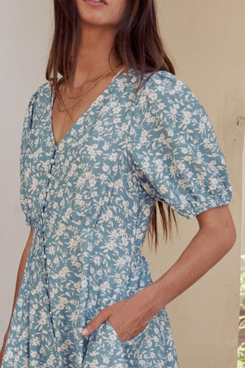 Sandra Button Front Maxi Dress