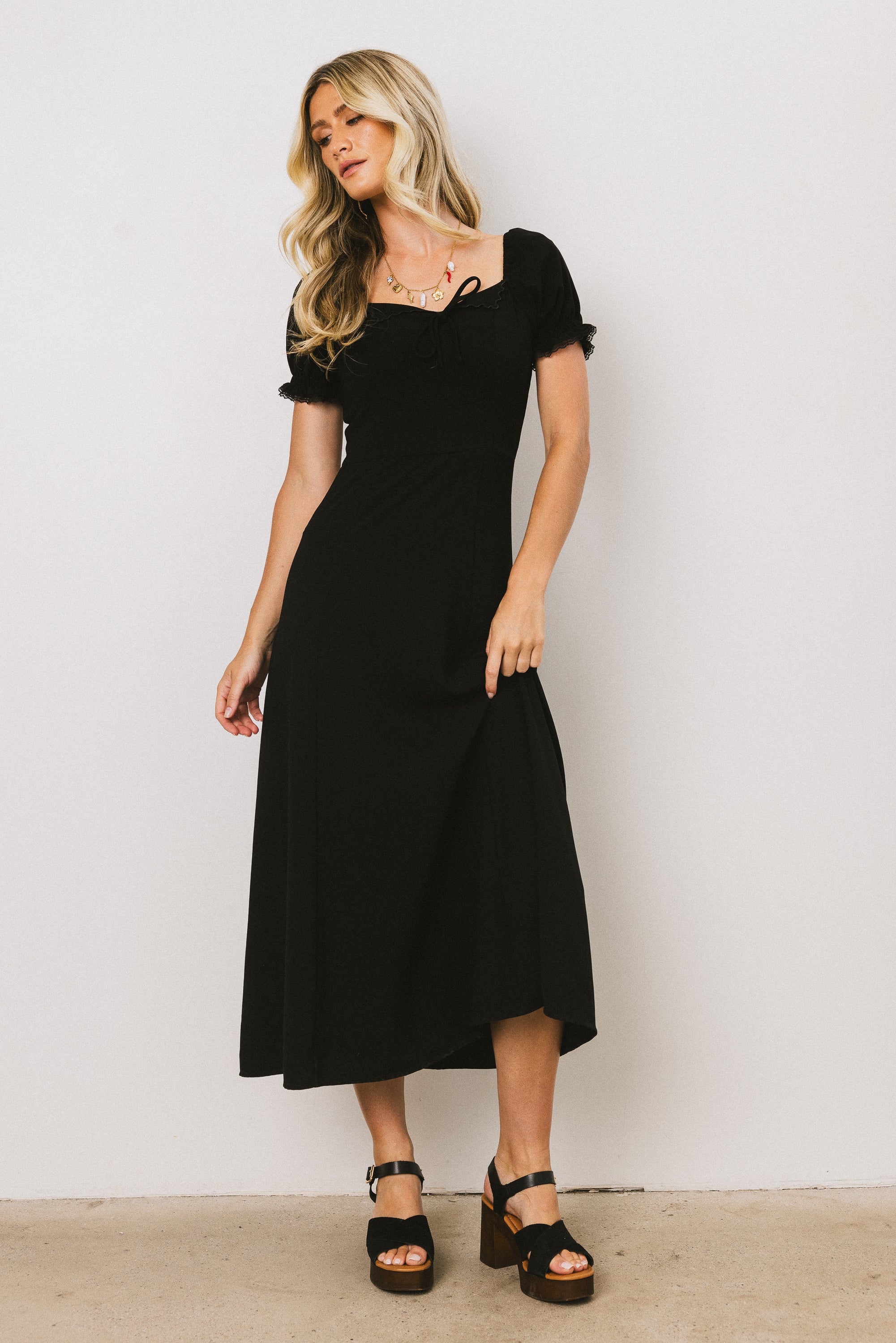 bohme black dress Maddox Midi in short sleeves Size:5XL What Color Pantyhose To orderstatus_repeat