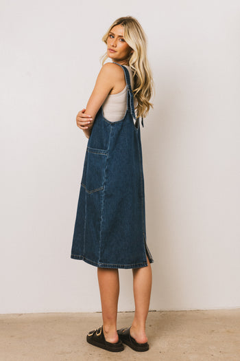 Camry Overall Dress in Dark Wash - FINAL SALE