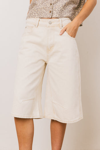 Alden Bermuda Shorts in Cream - FINAL SALE